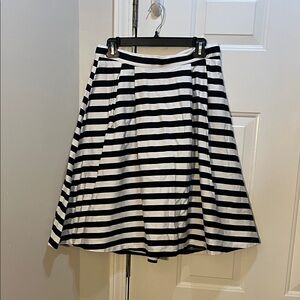 Modcloth Cotton Black and White A-Line Skirt